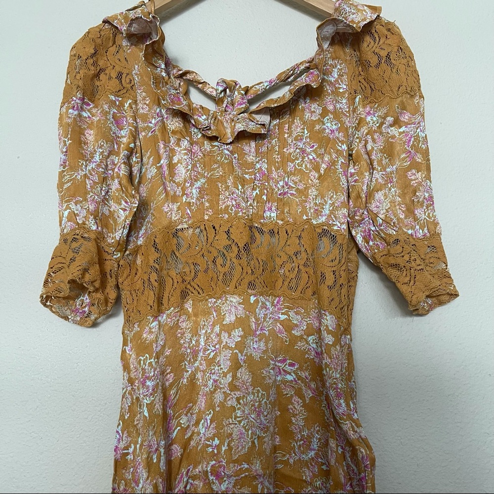 Free‎ People Lucie Floral Lace Mini Dress - Picture 3 of 10